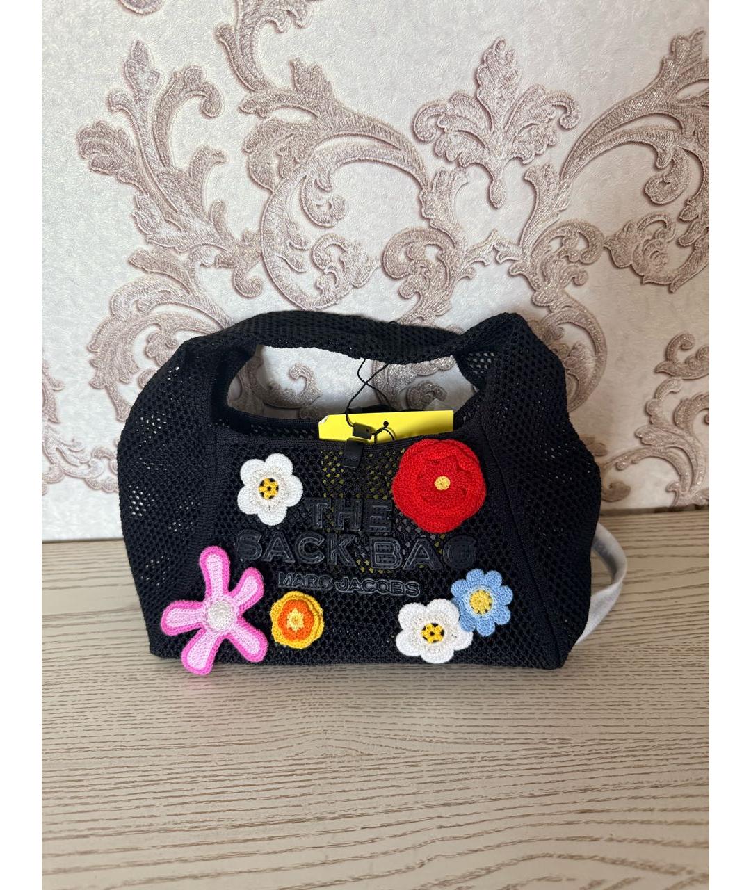 MARC JACOBS Черная плетеная сумка с короткими ручками, фото 5