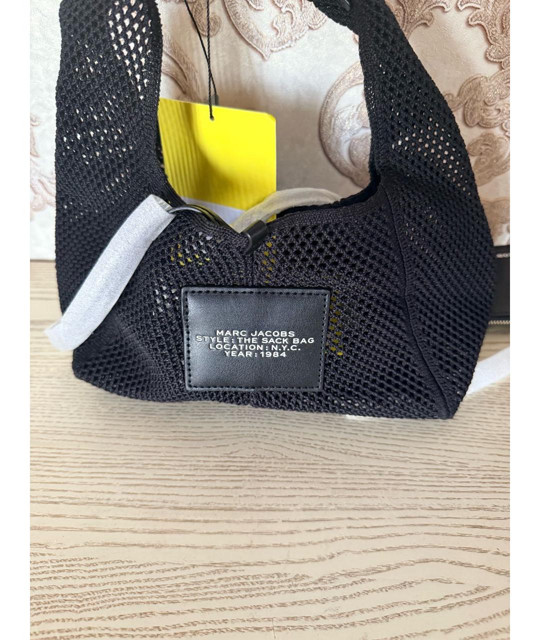 MARC JACOBS Черная плетеная сумка с короткими ручками, фото 2