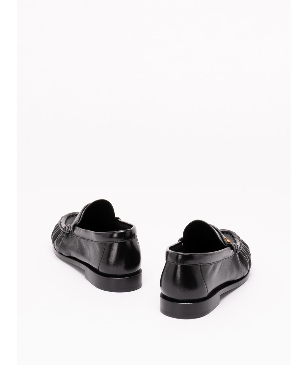SAINT LAURENT Черные кожаные лоферы, фото 3