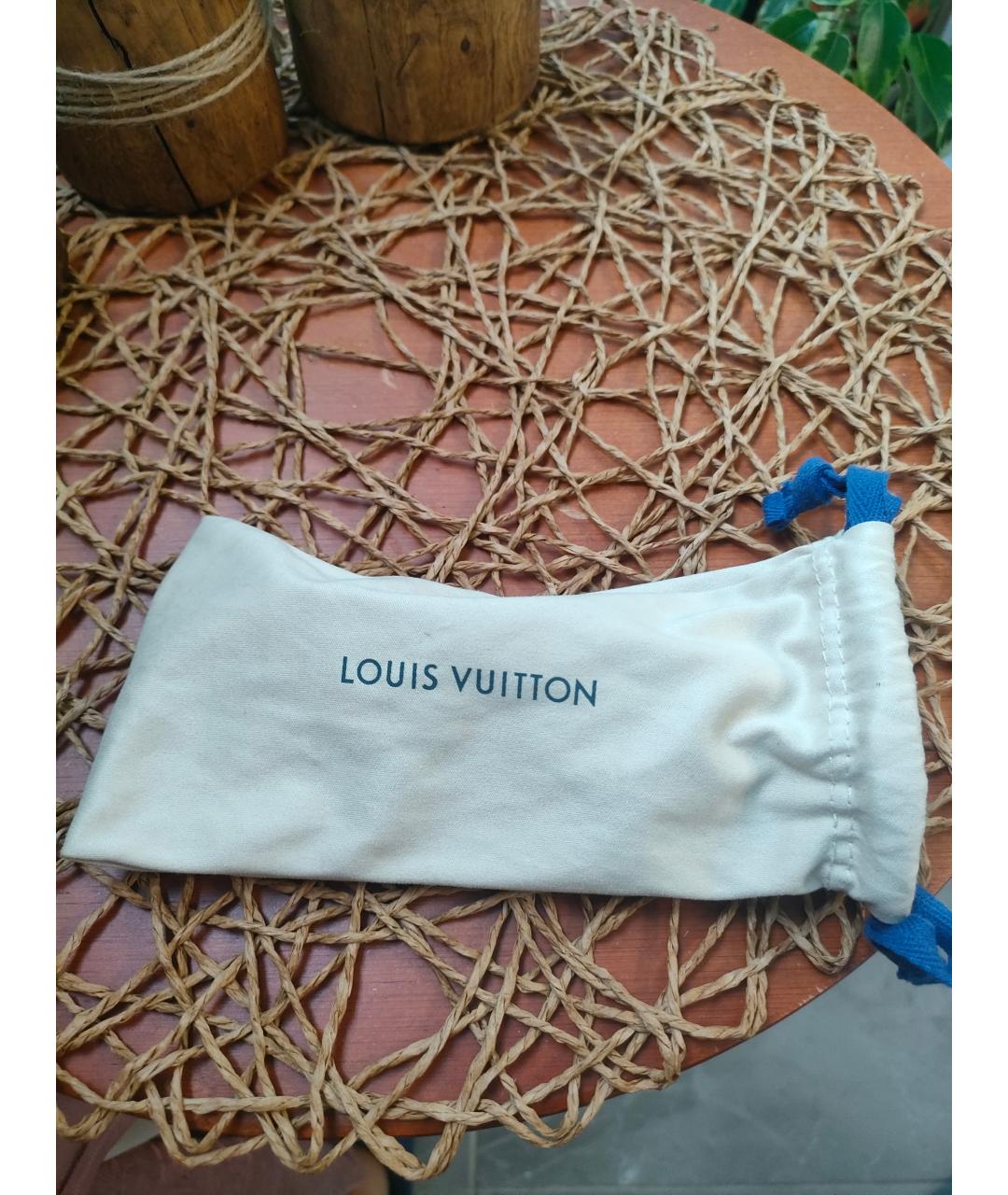 LOUIS VUITTON Темно-синие металлические солнцезащитные очки, фото 4