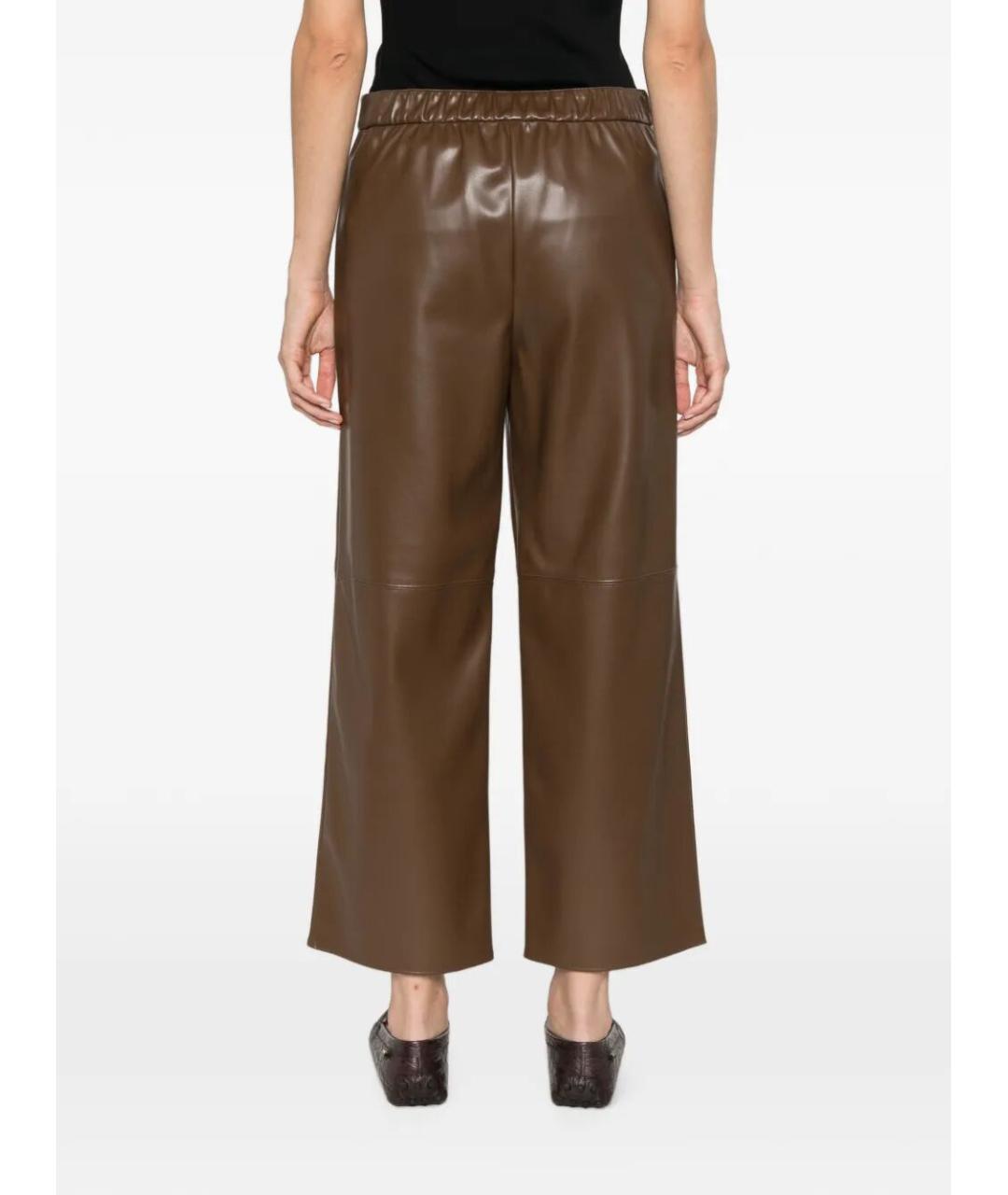 MAX MARA Коричневые прямые брюки, фото 4
