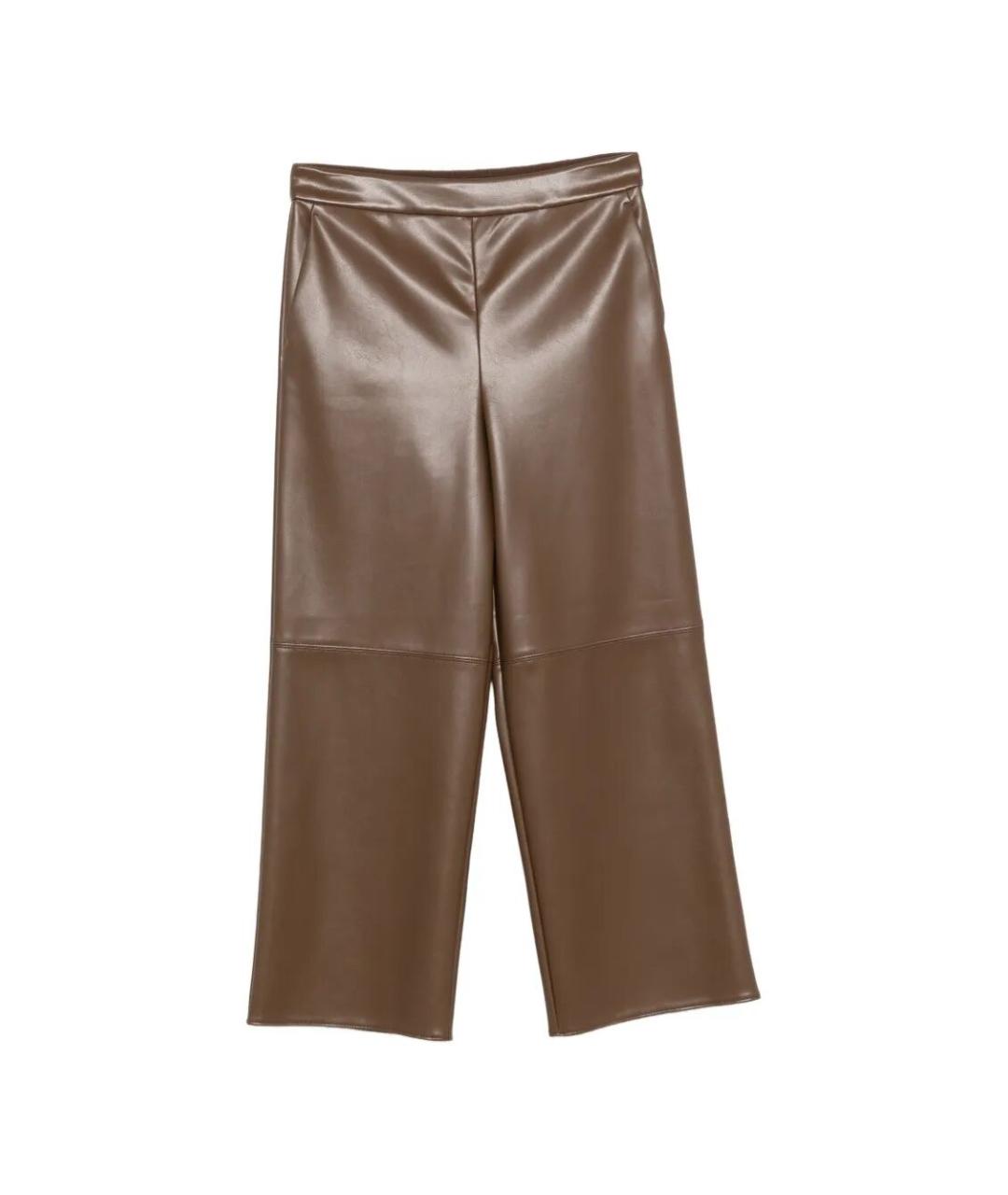 MAX MARA Коричневые прямые брюки, фото 1