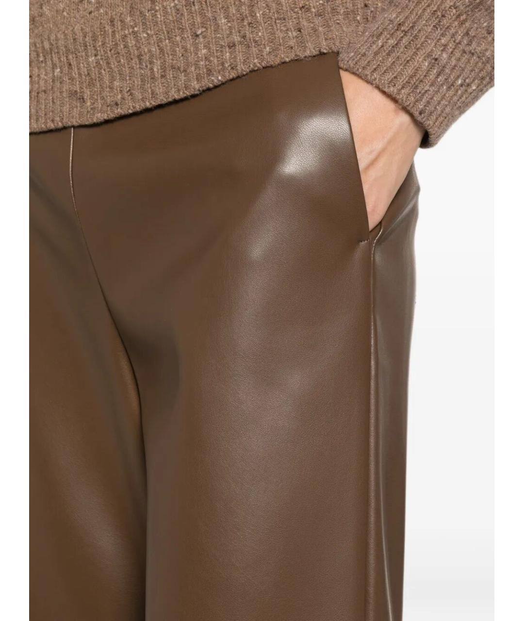 MAX MARA Коричневые прямые брюки, фото 5