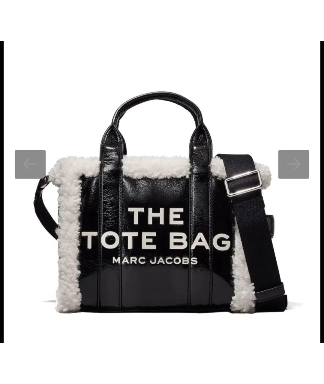 MARC JACOBS Черная кожаная сумка тоут, фото 7