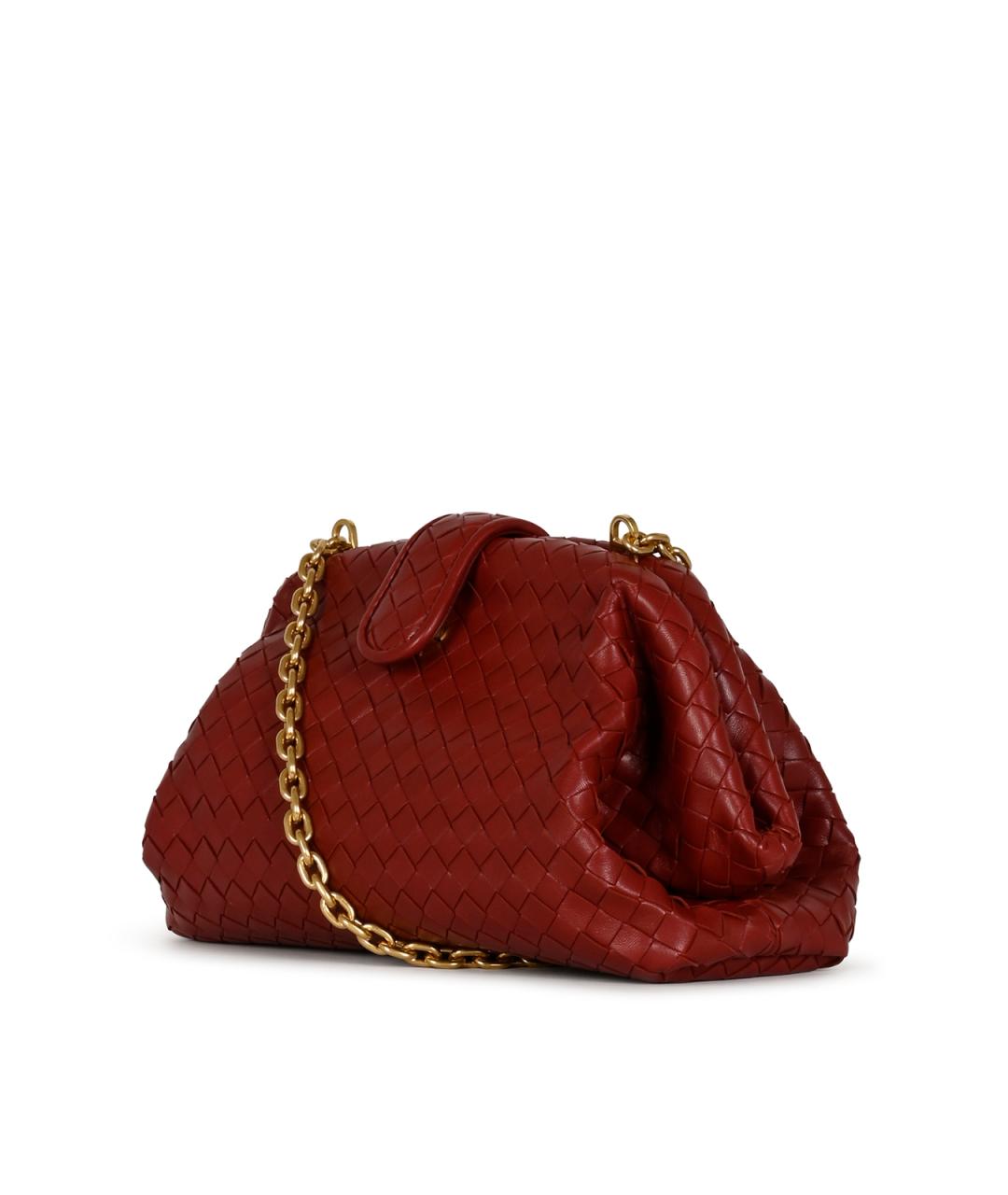 BOTTEGA VENETA Красная кожаная сумка через плечо, фото 2
