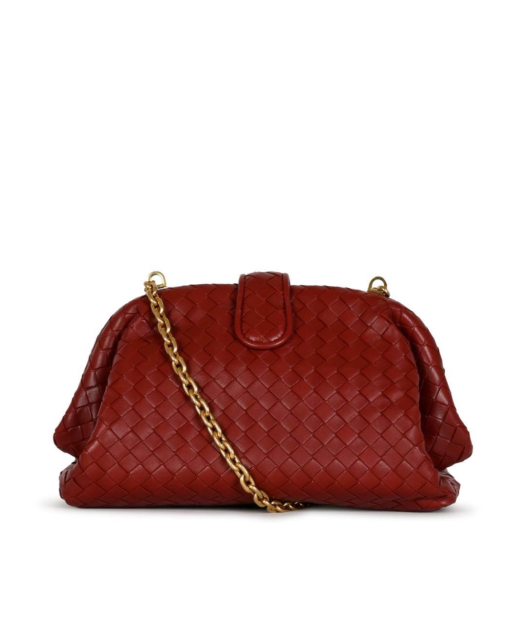BOTTEGA VENETA Красная кожаная сумка через плечо, фото 3