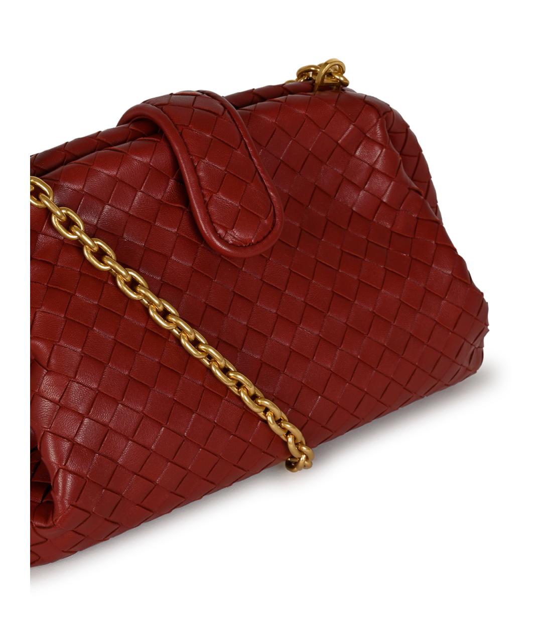 BOTTEGA VENETA Красная кожаная сумка через плечо, фото 4