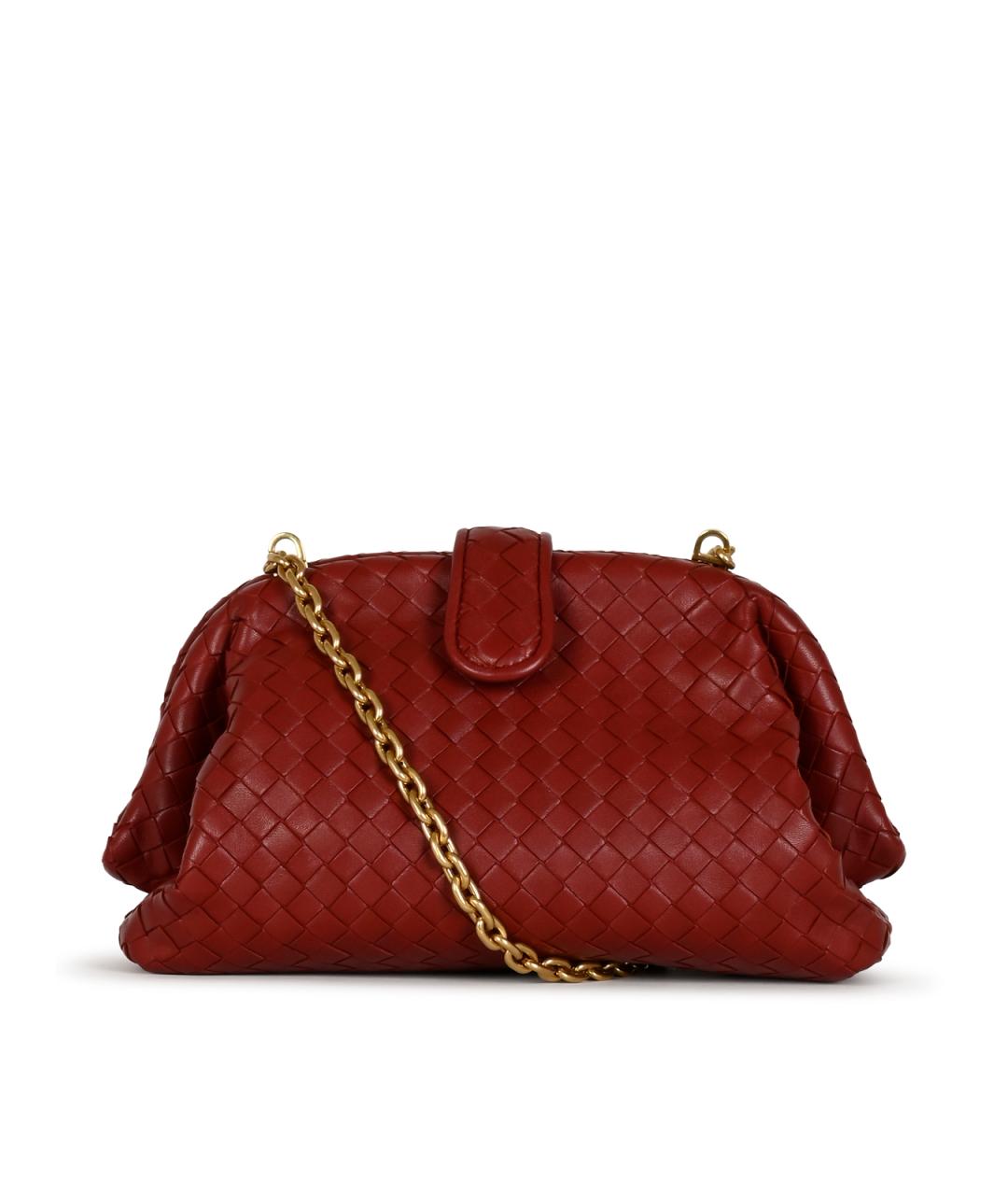 BOTTEGA VENETA Красная кожаная сумка через плечо, фото 1