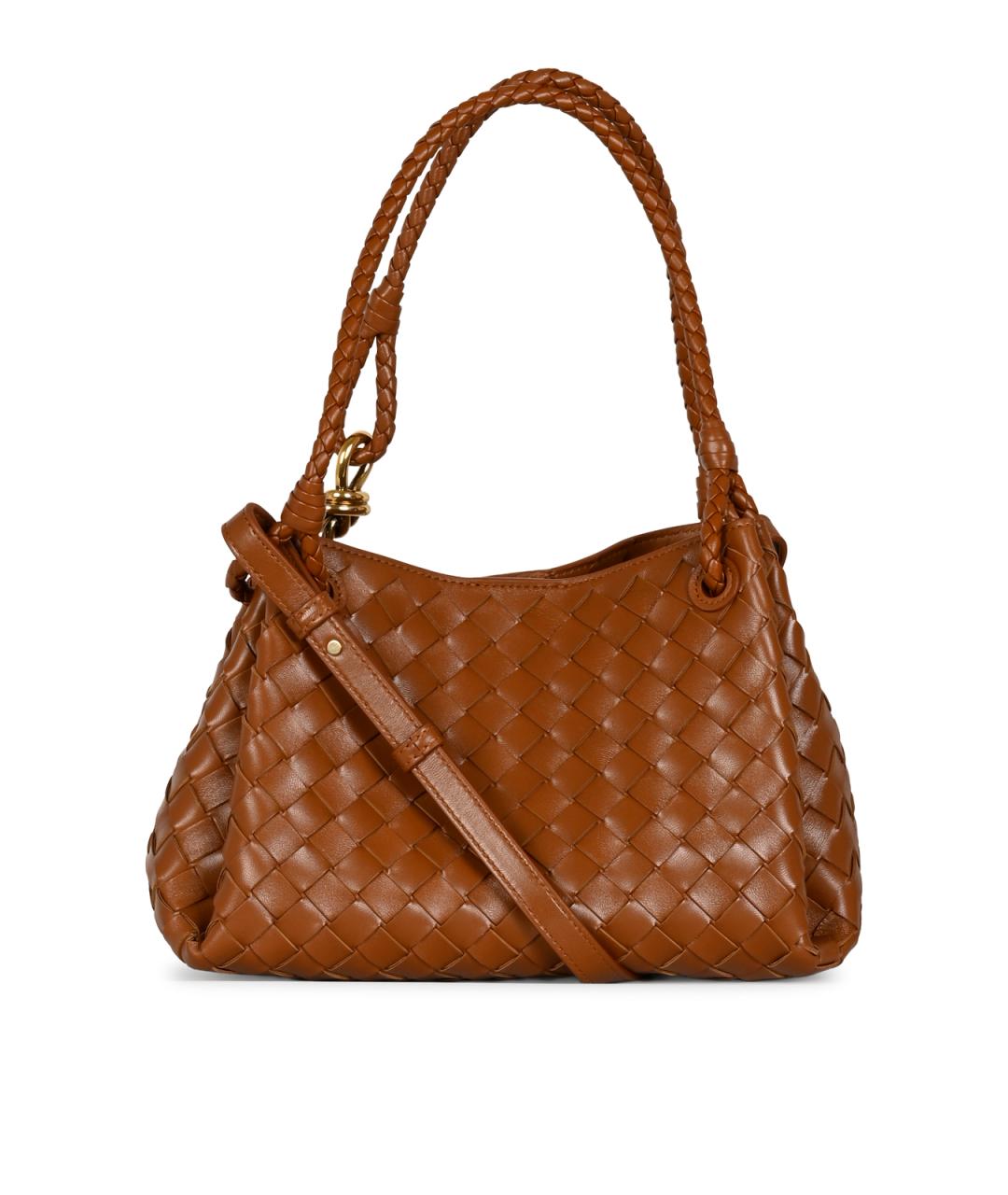 BOTTEGA VENETA Коричневая кожаная сумка тоут, фото 5