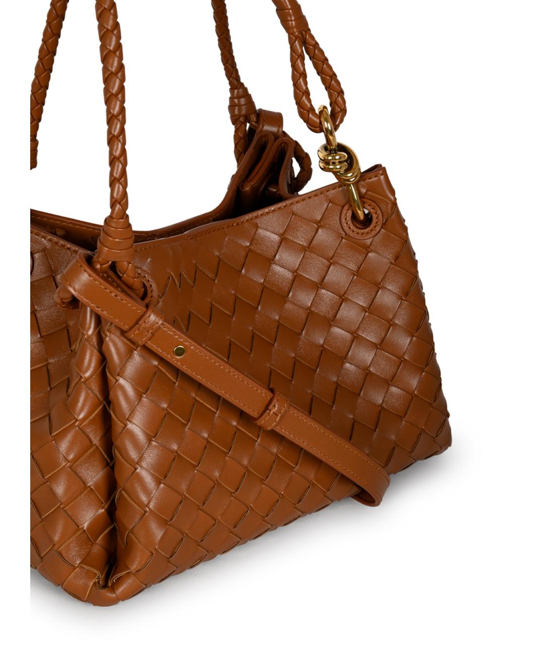 BOTTEGA VENETA Коричневая кожаная сумка тоут, фото 8