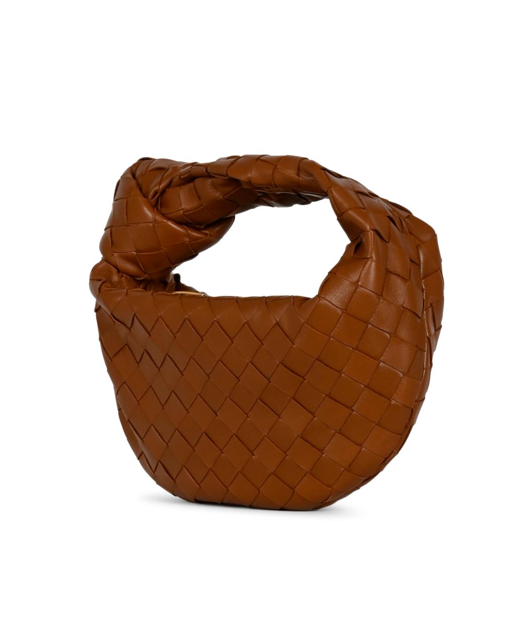 BOTTEGA VENETA Коричневая кожаная сумка через плечо, фото 4