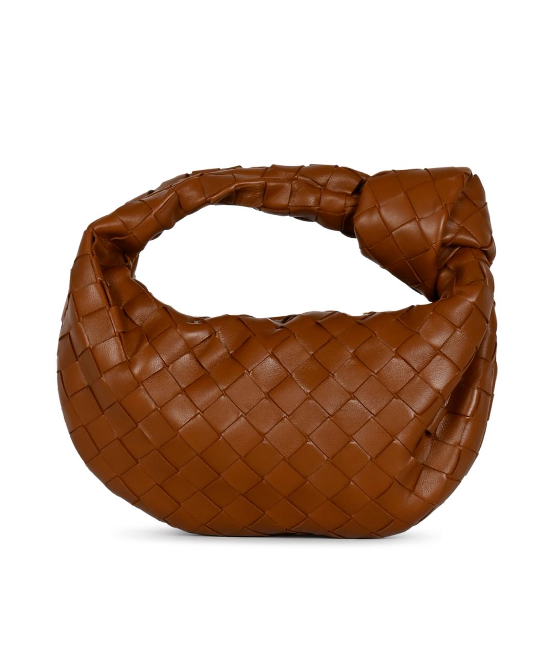 BOTTEGA VENETA Коричневая кожаная сумка через плечо, фото 5