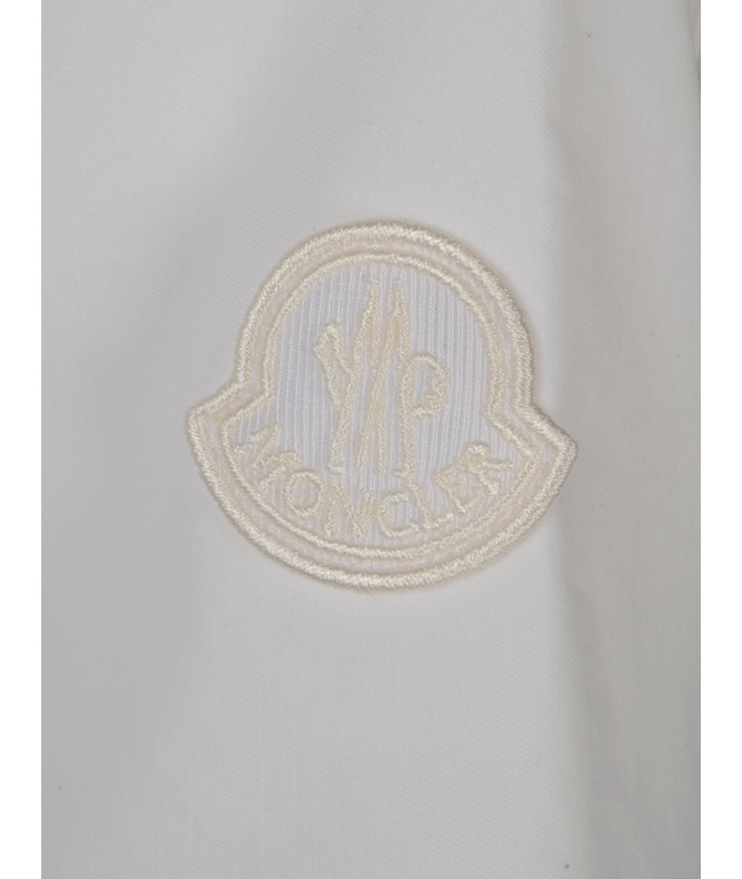 MONCLER Белое хлопковое повседневное платье, фото 3