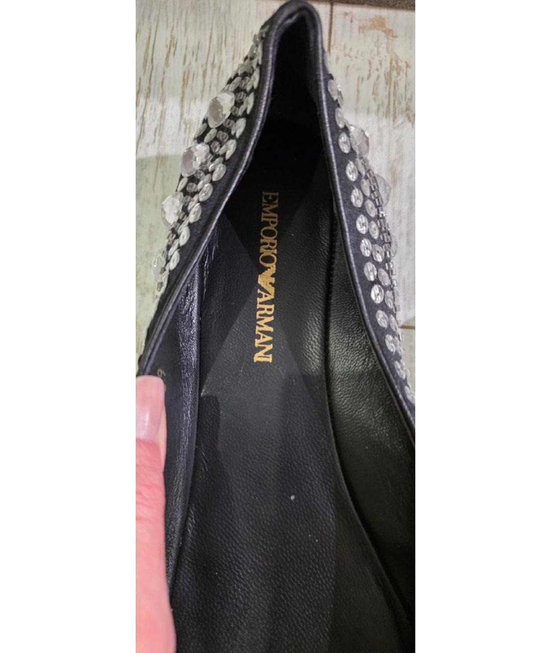 EMPORIO ARMANI Черные балетки, фото 5