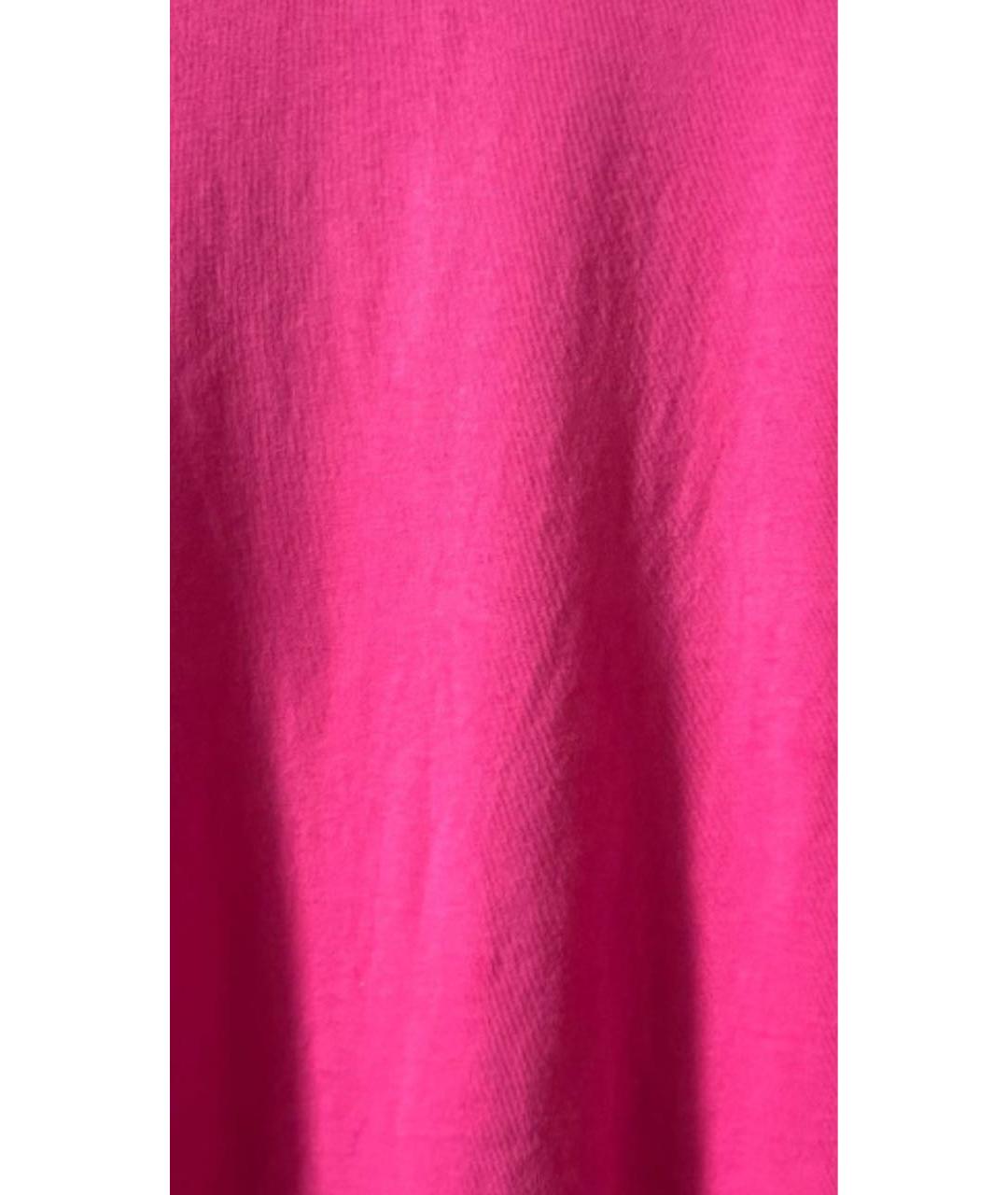 BALENCIAGA Розовая хлопковая футболка, фото 4
