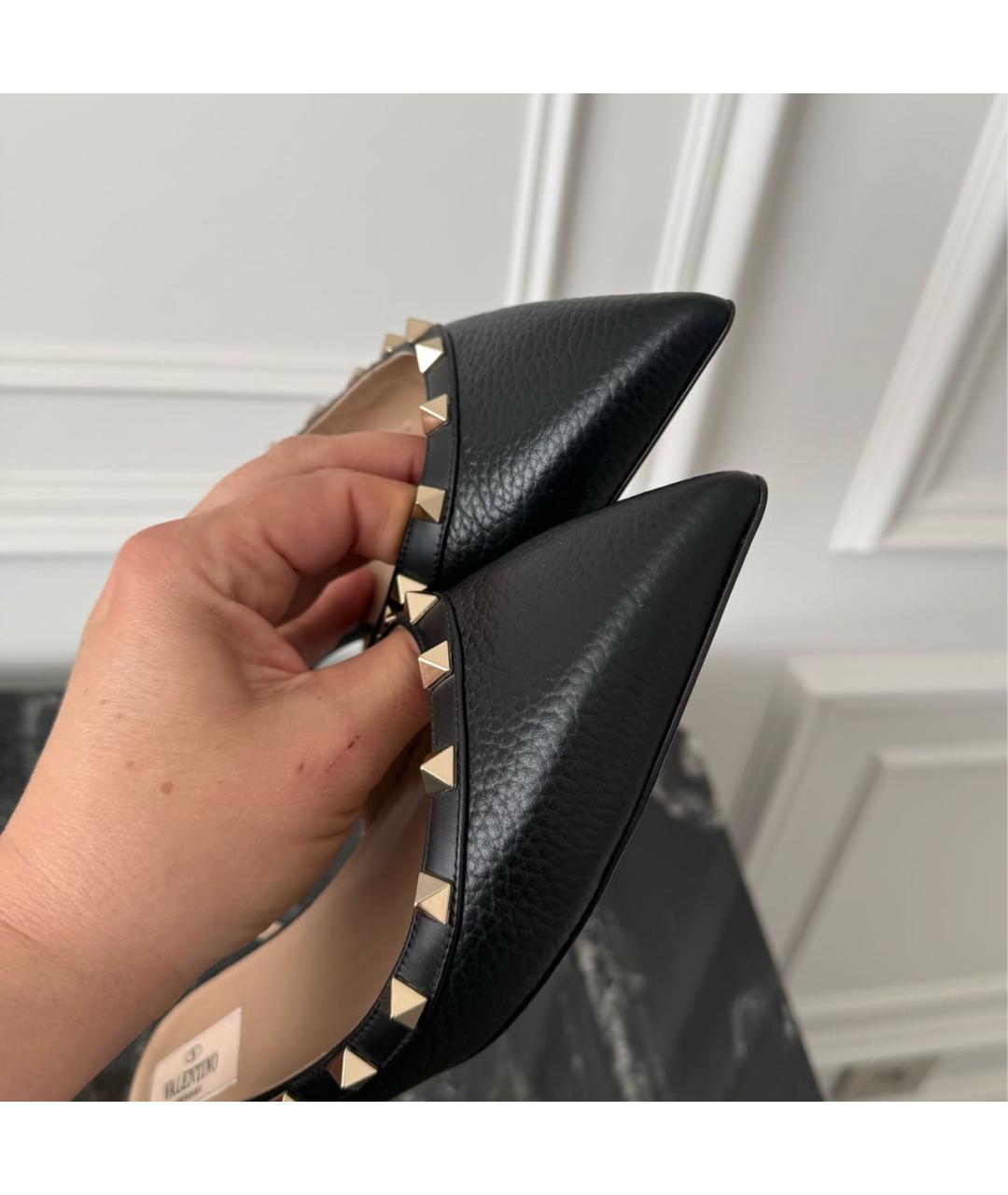 VALENTINO Черные кожаные туфли, фото 6