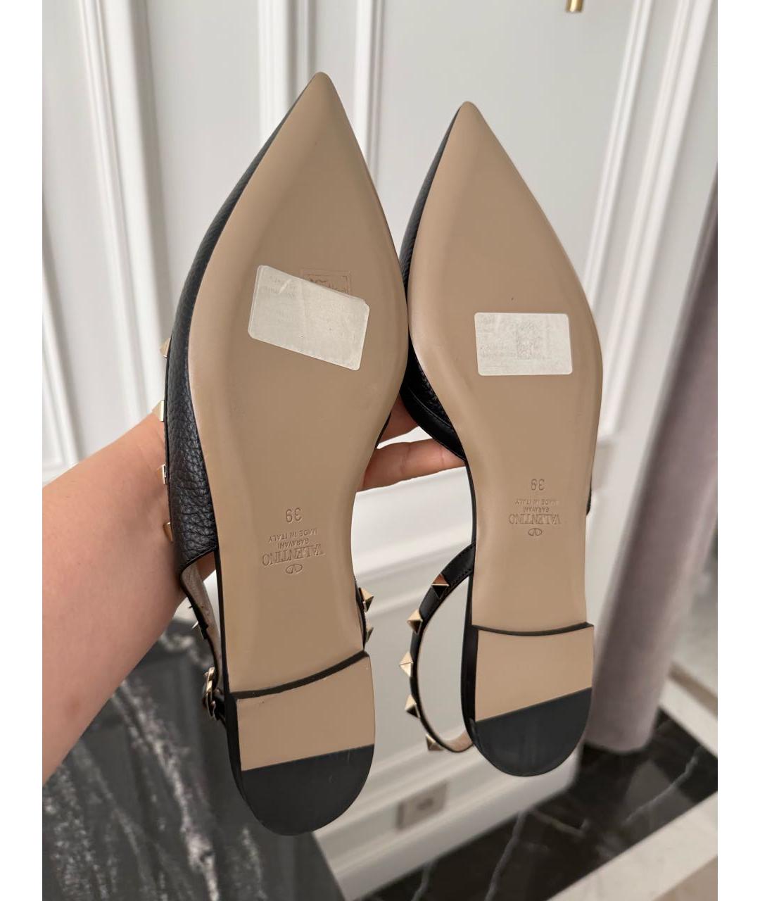 VALENTINO Черные кожаные туфли, фото 5