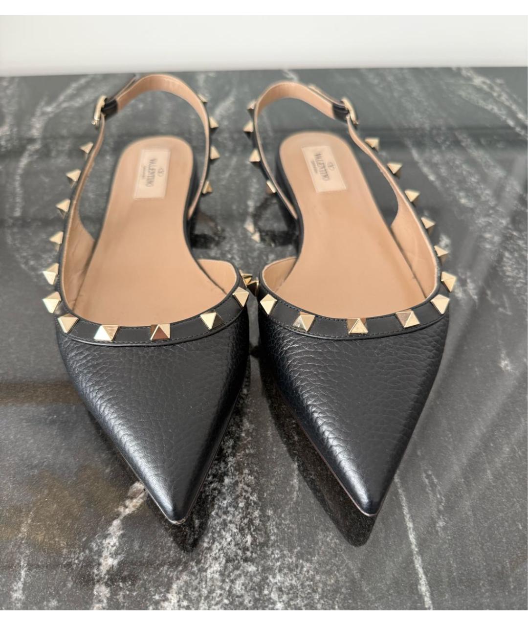VALENTINO Черные кожаные туфли, фото 2