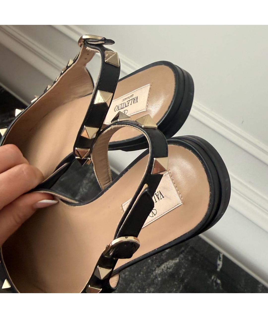 VALENTINO Черные кожаные туфли, фото 7
