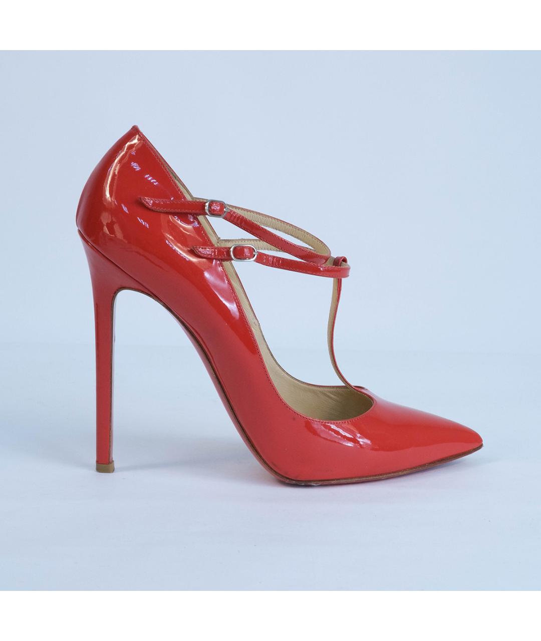 CHRISTIAN LOUBOUTIN Красные кожаные туфли, фото 2