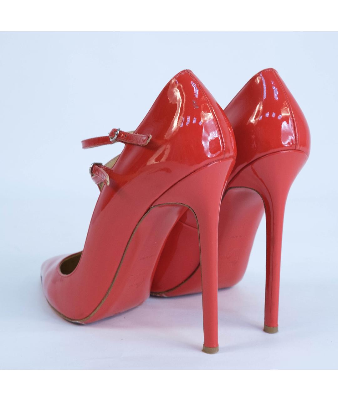 CHRISTIAN LOUBOUTIN Красные кожаные туфли, фото 6
