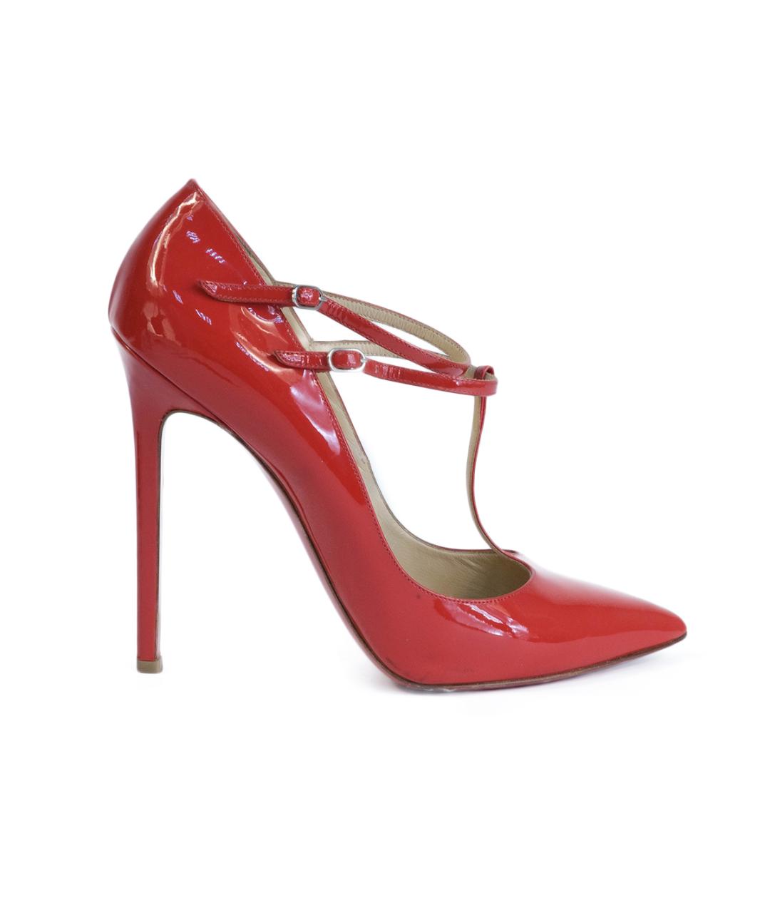 CHRISTIAN LOUBOUTIN Красные кожаные туфли, фото 1