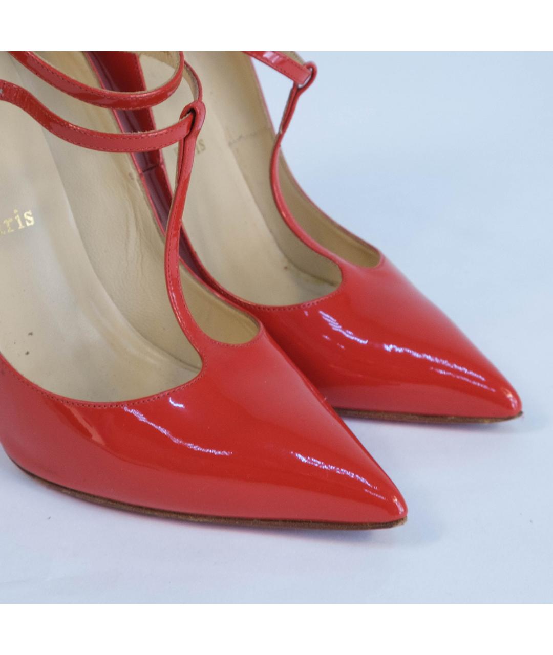 CHRISTIAN LOUBOUTIN Красные кожаные туфли, фото 4