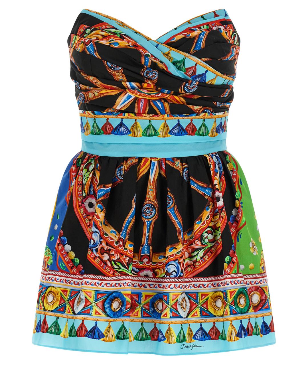 DOLCE&GABBANA Мульти хлопковое платье, фото 1