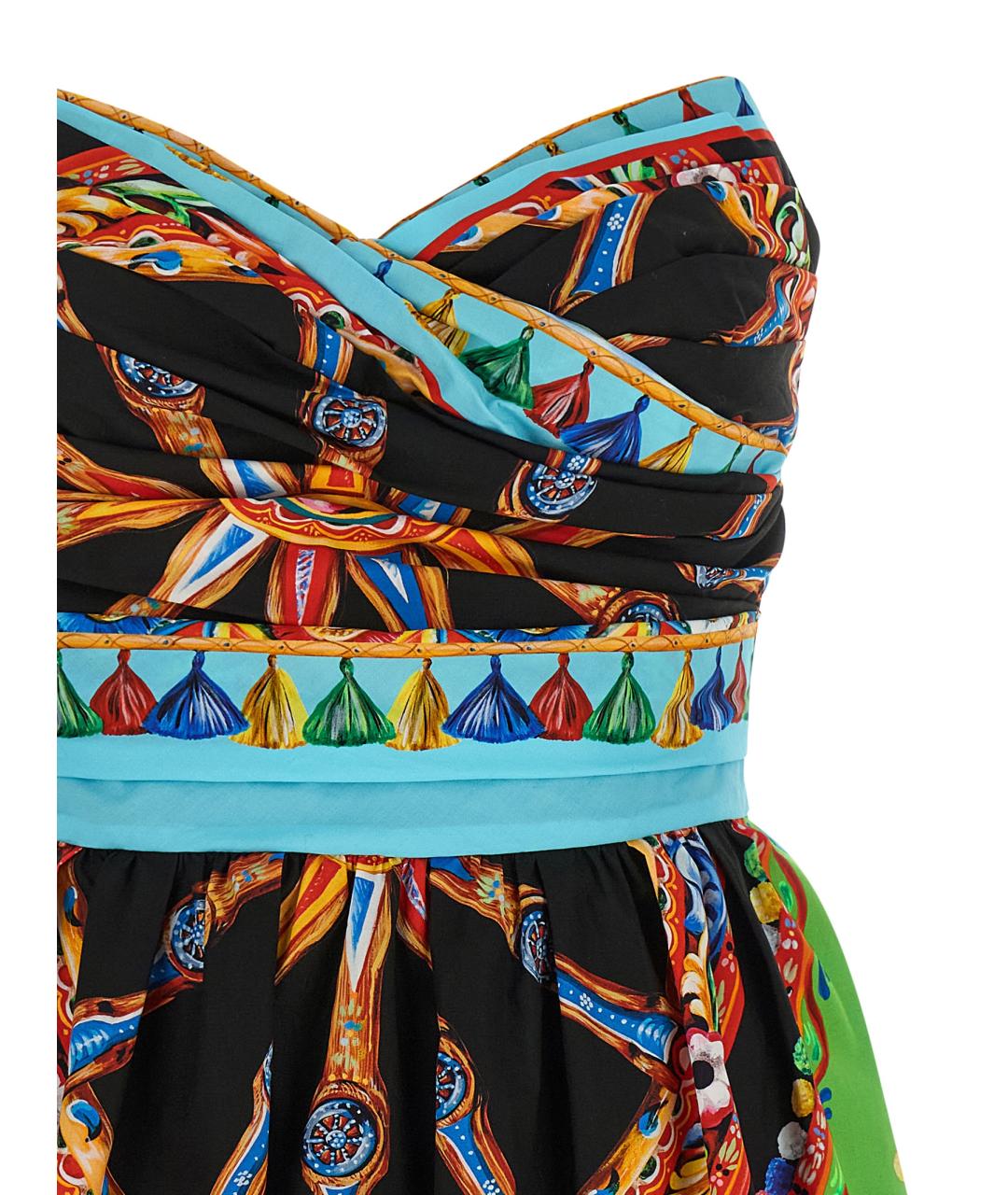 DOLCE&GABBANA Мульти хлопковое платье, фото 3