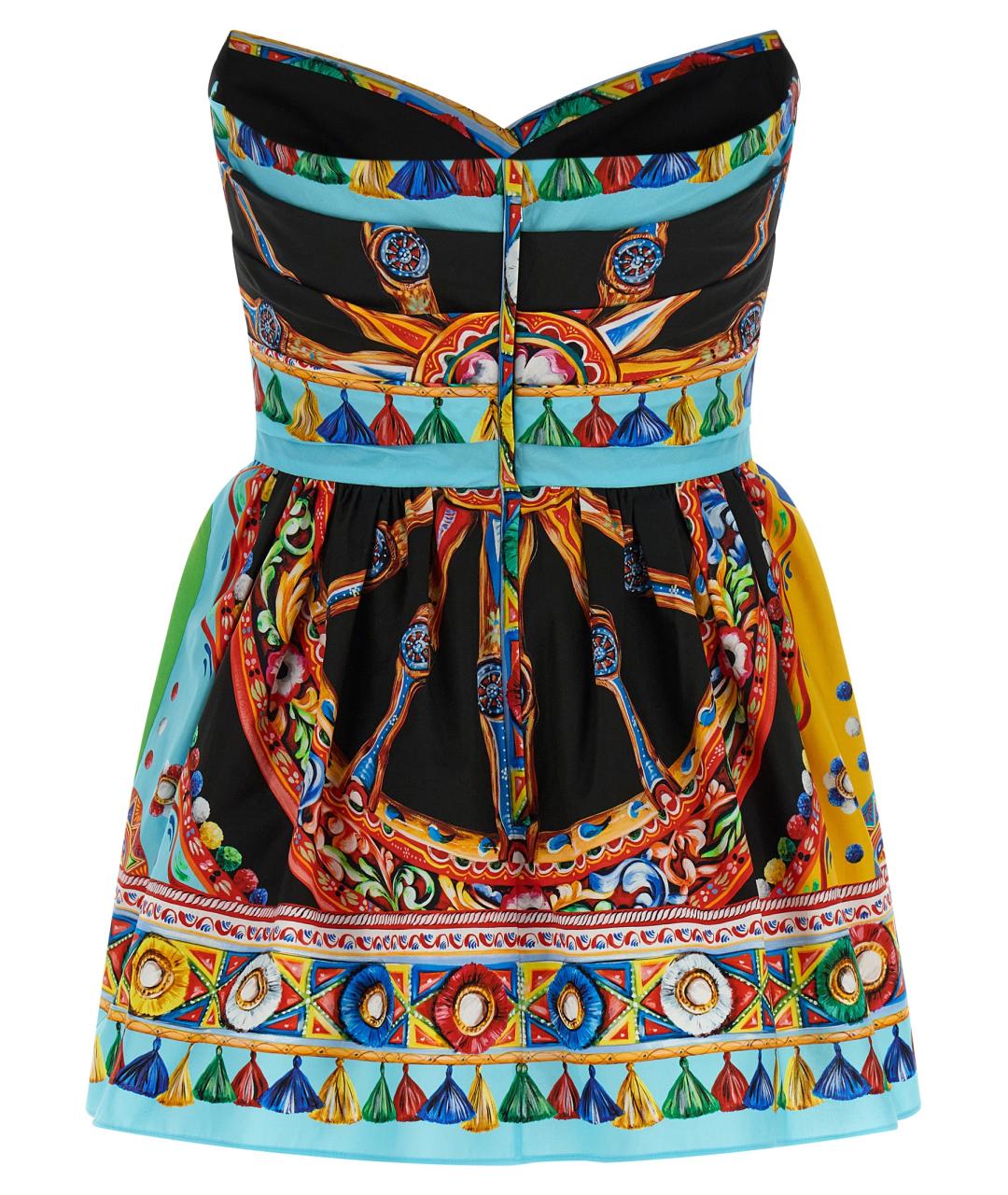 DOLCE&GABBANA Мульти хлопковое платье, фото 2
