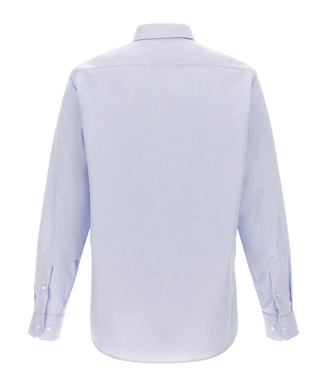 HUGO BOSS Голубая хлопковая классическая рубашка, фото 2