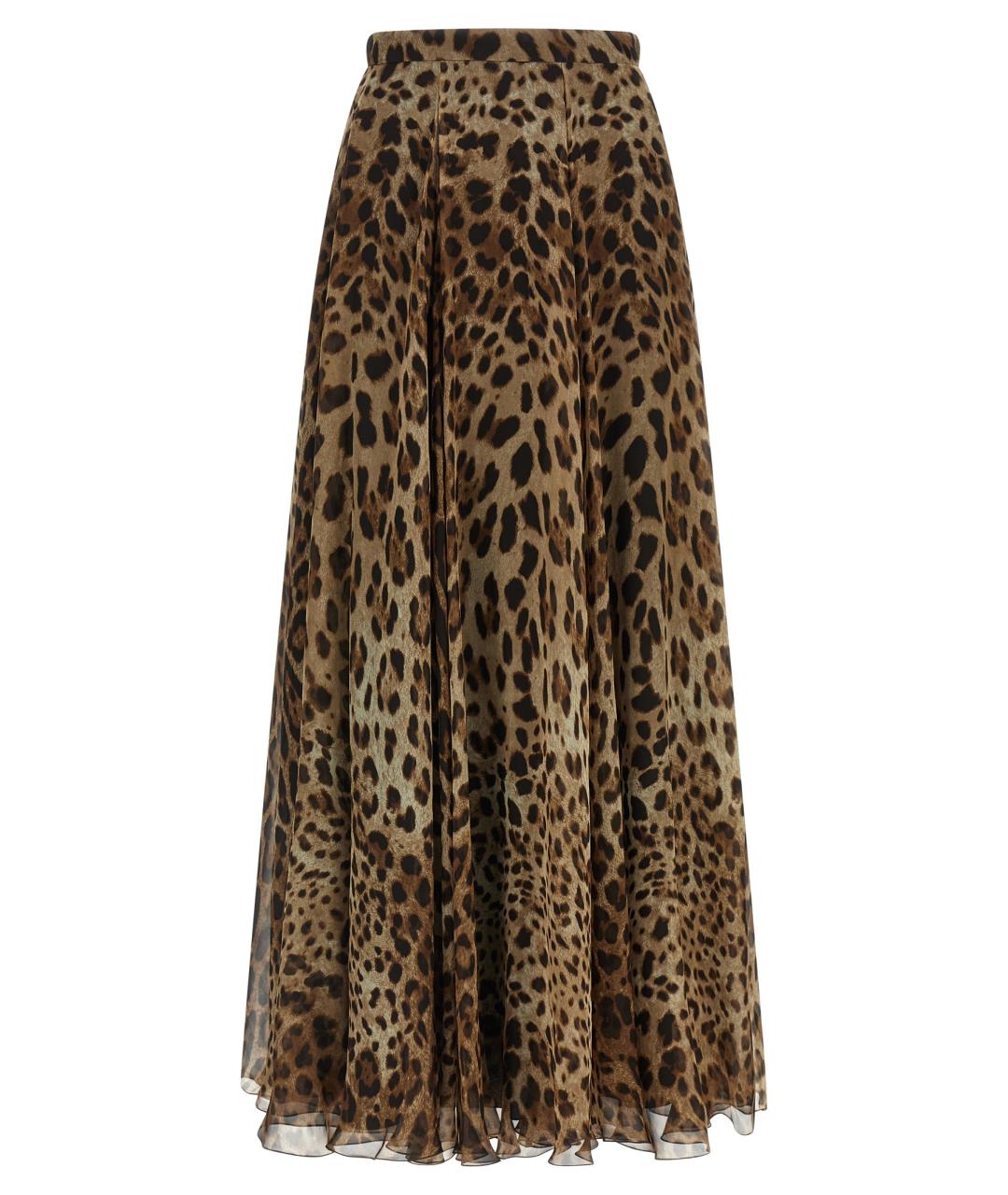 DOLCE&GABBANA Мульти шелковая юбка макси, фото 1