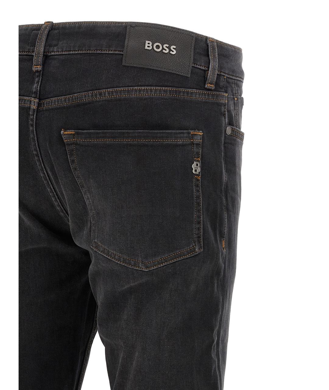 HUGO BOSS Черные хлопковые джинсы, фото 4