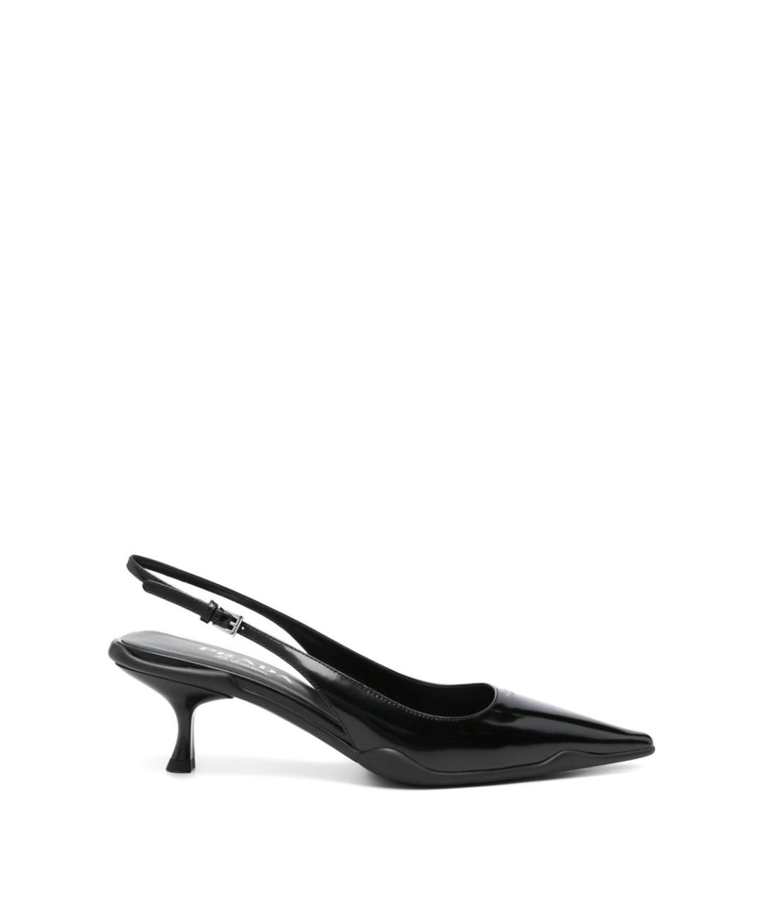 PRADA Черные кожаные туфли, фото 1
