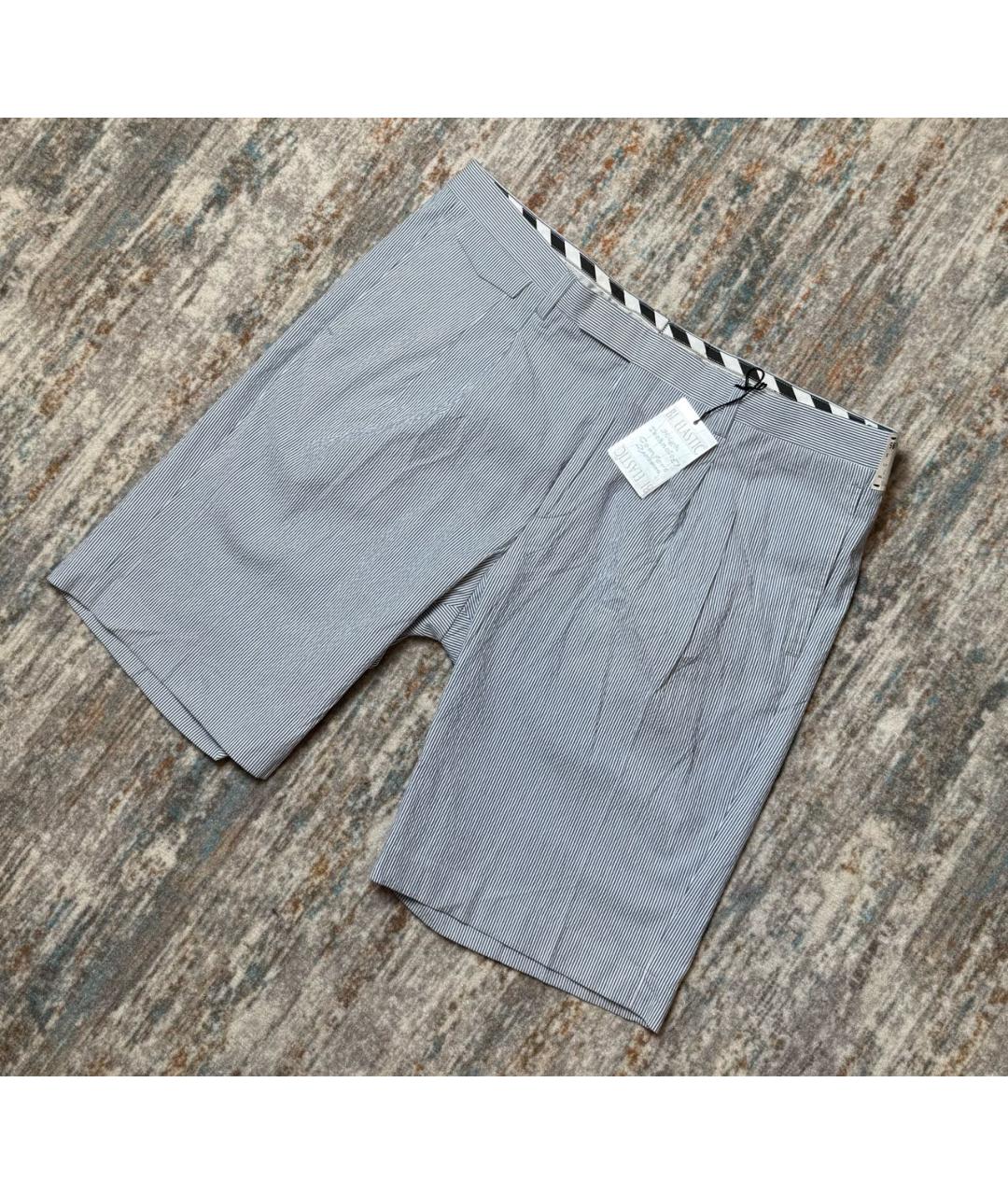 CORNELIANI Голубые хлопко-эластановые шорты, фото 2