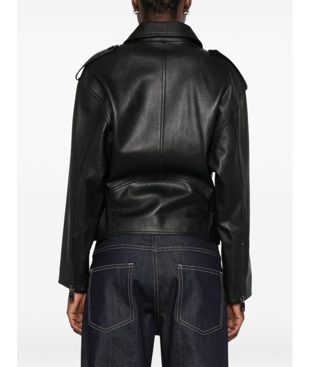 EMPORIO ARMANI Черная кожаная куртка, фото 3