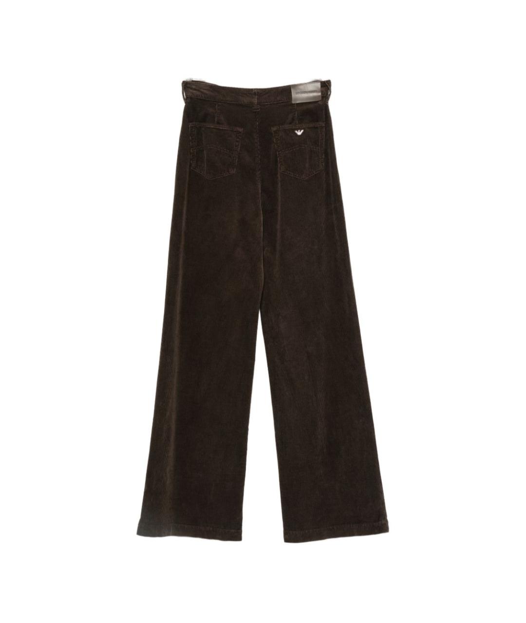 EMPORIO ARMANI Коричневые хлопковые прямые джинсы, фото 3