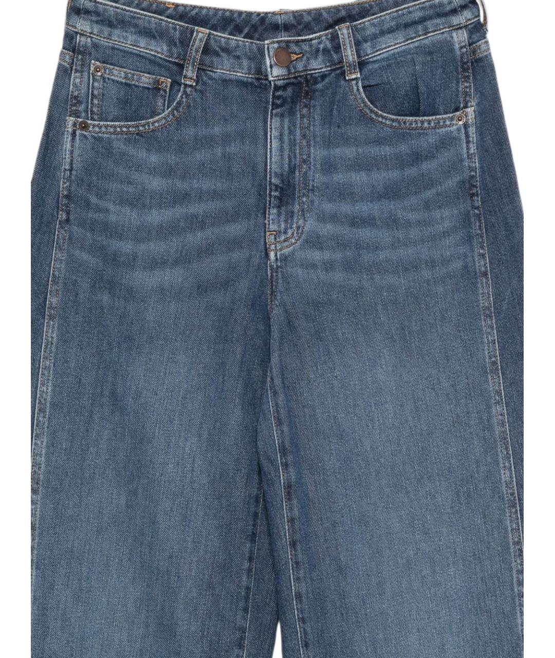 EMPORIO ARMANI Синие хлопковые прямые джинсы, фото 2