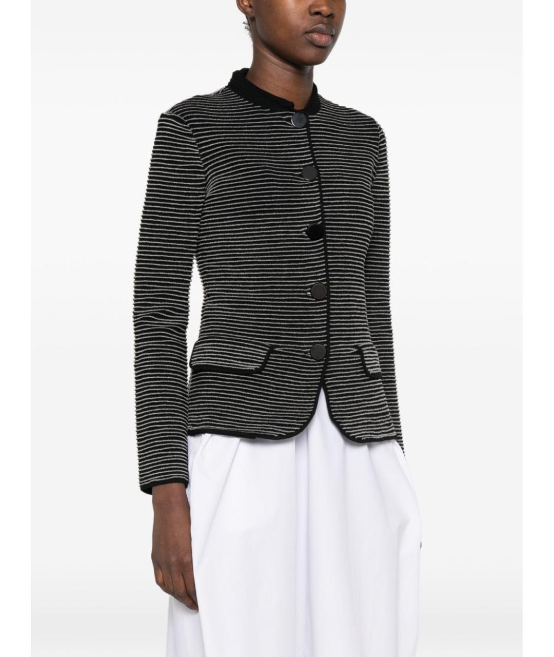 EMPORIO ARMANI Черная полиэстеровая куртка, фото 3