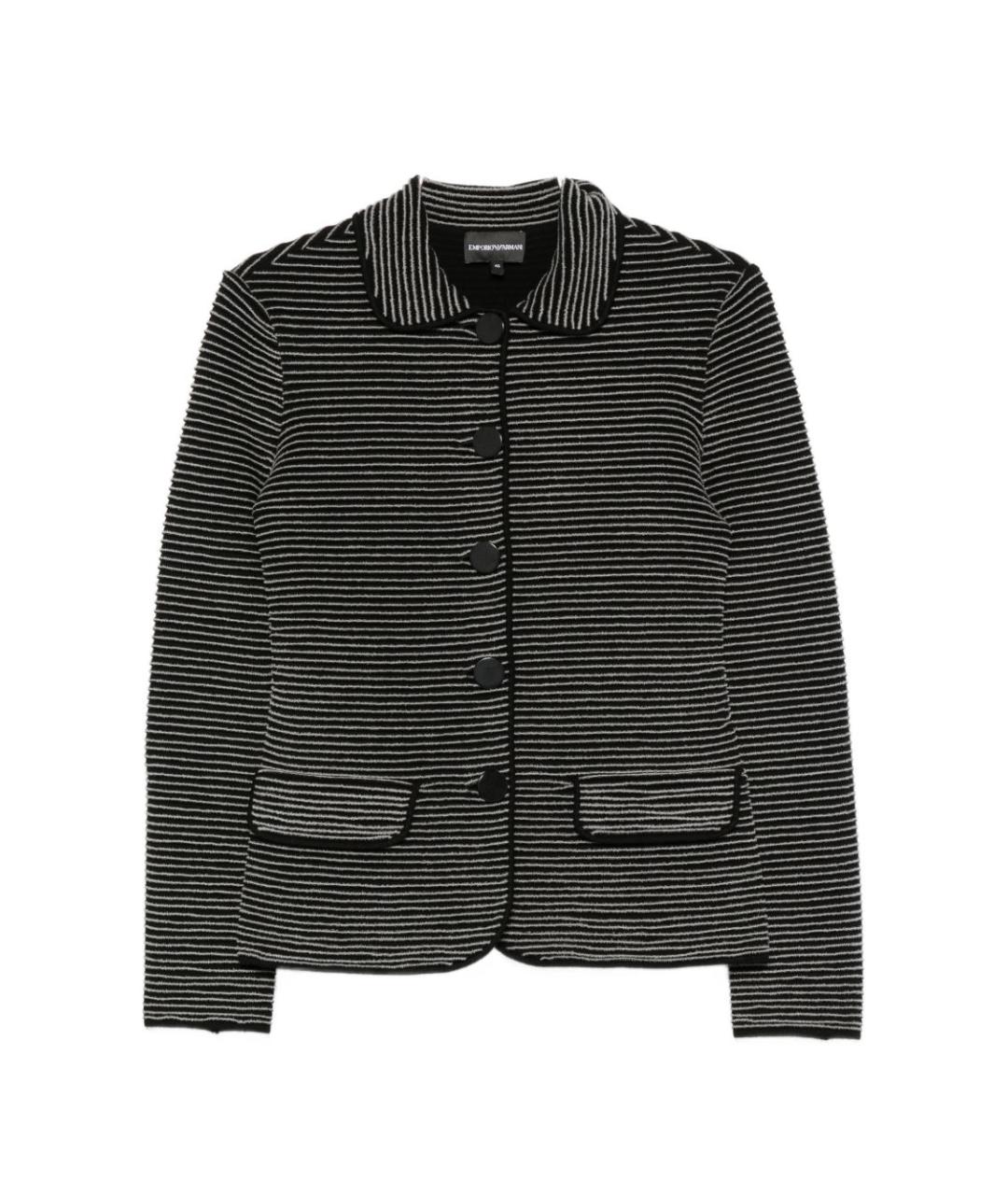 EMPORIO ARMANI Черная полиэстеровая куртка, фото 1
