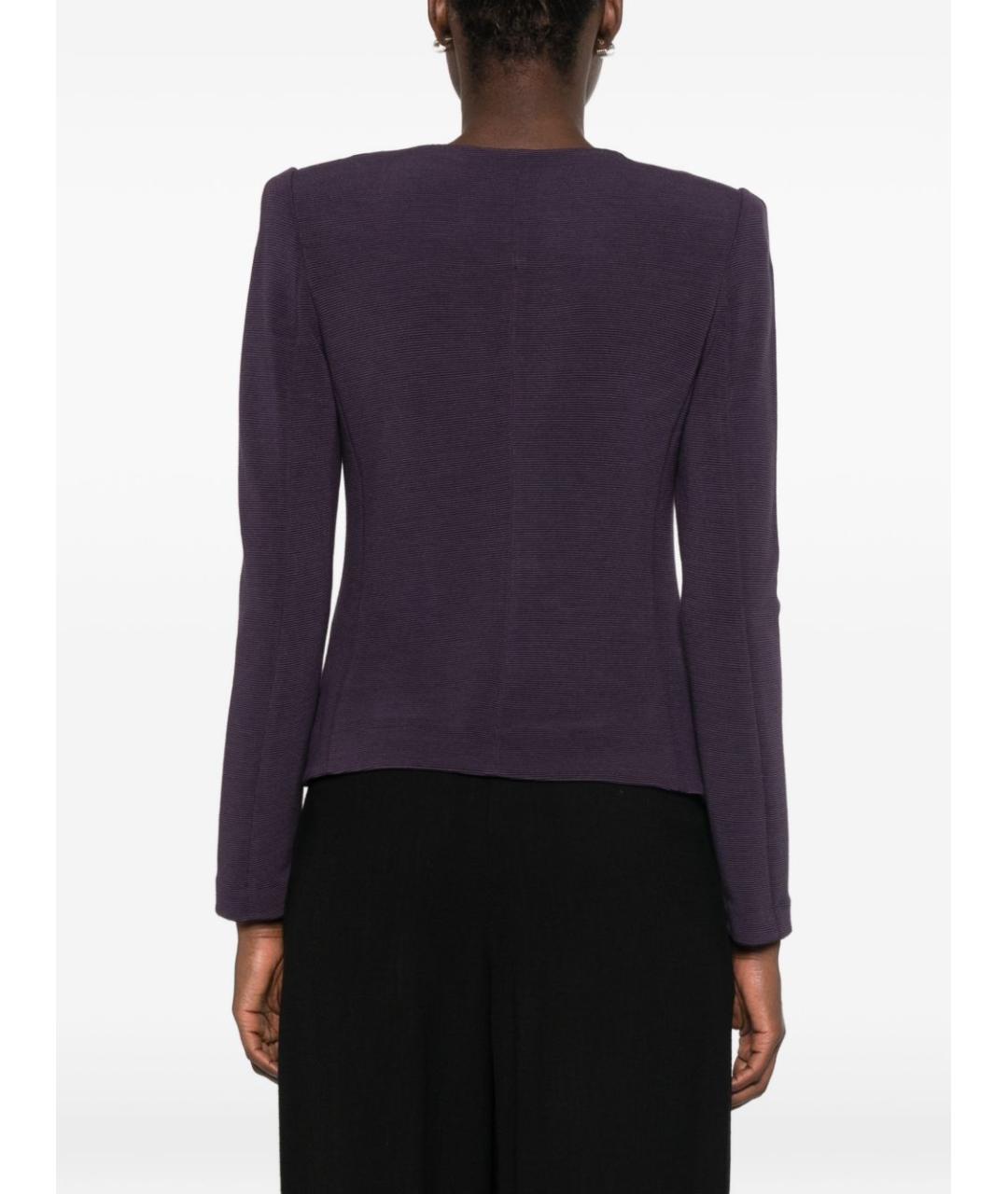 EMPORIO ARMANI Фиолетовый вискозный жакет/пиджак, фото 4