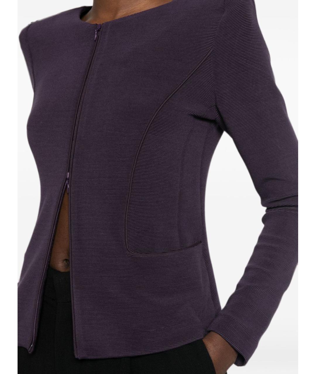 EMPORIO ARMANI Фиолетовый вискозный жакет/пиджак, фото 5