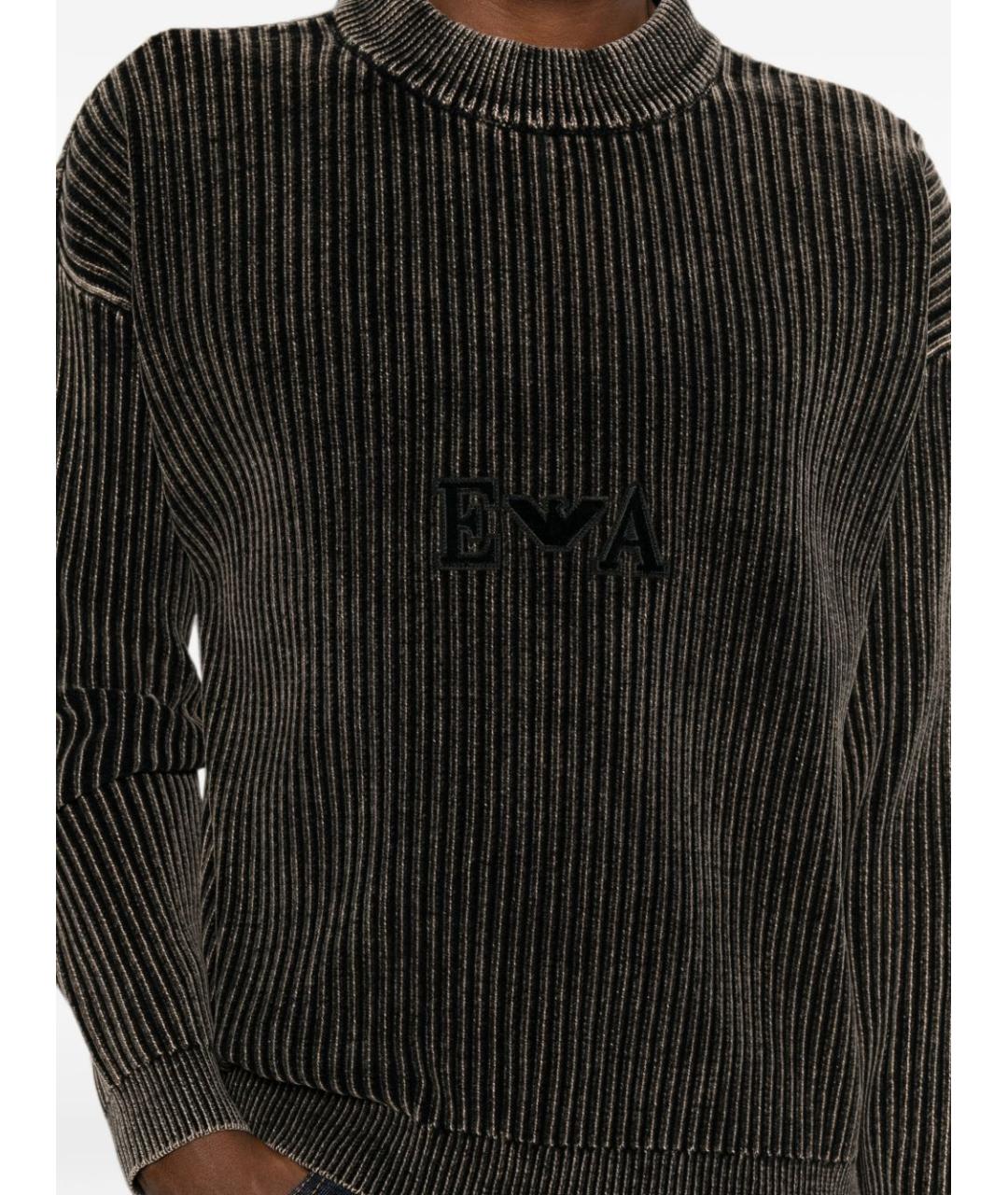EMPORIO ARMANI Коричневый полиэстеровый джемпер / свитер, фото 5