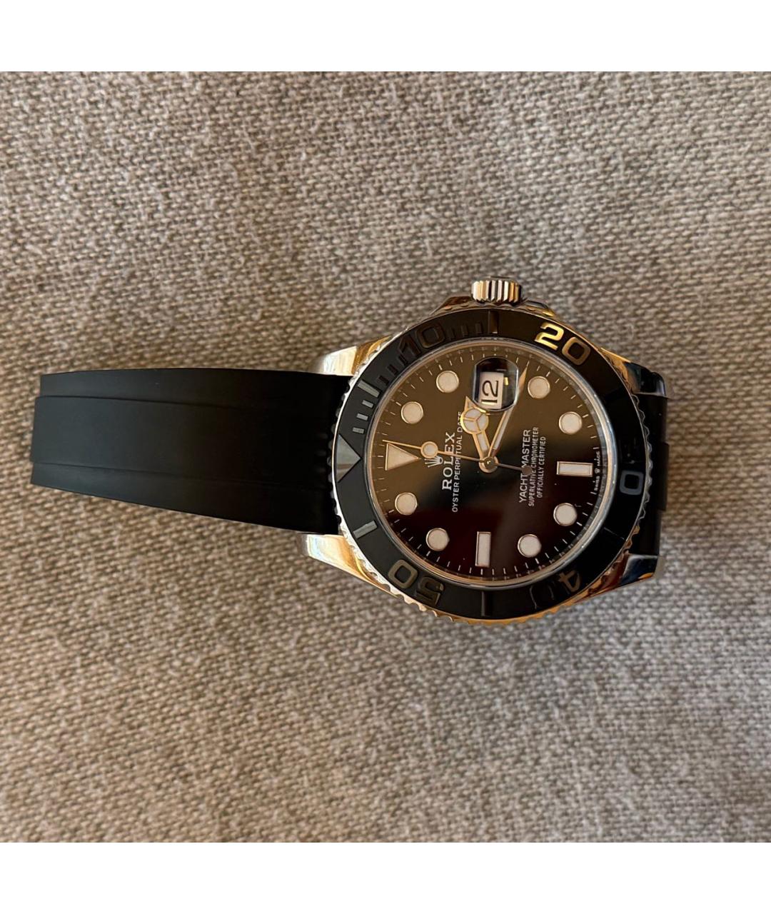 ROLEX Черные часы из белого золота, фото 2