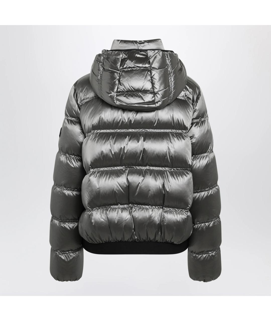 MONCLER Серый полиамидовый пуховик, фото 2