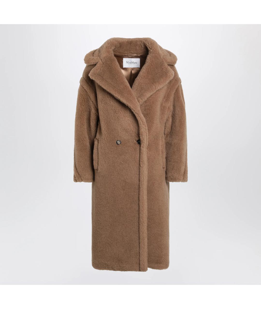 MAX MARA Коричневое шерстяное пальто, фото 3