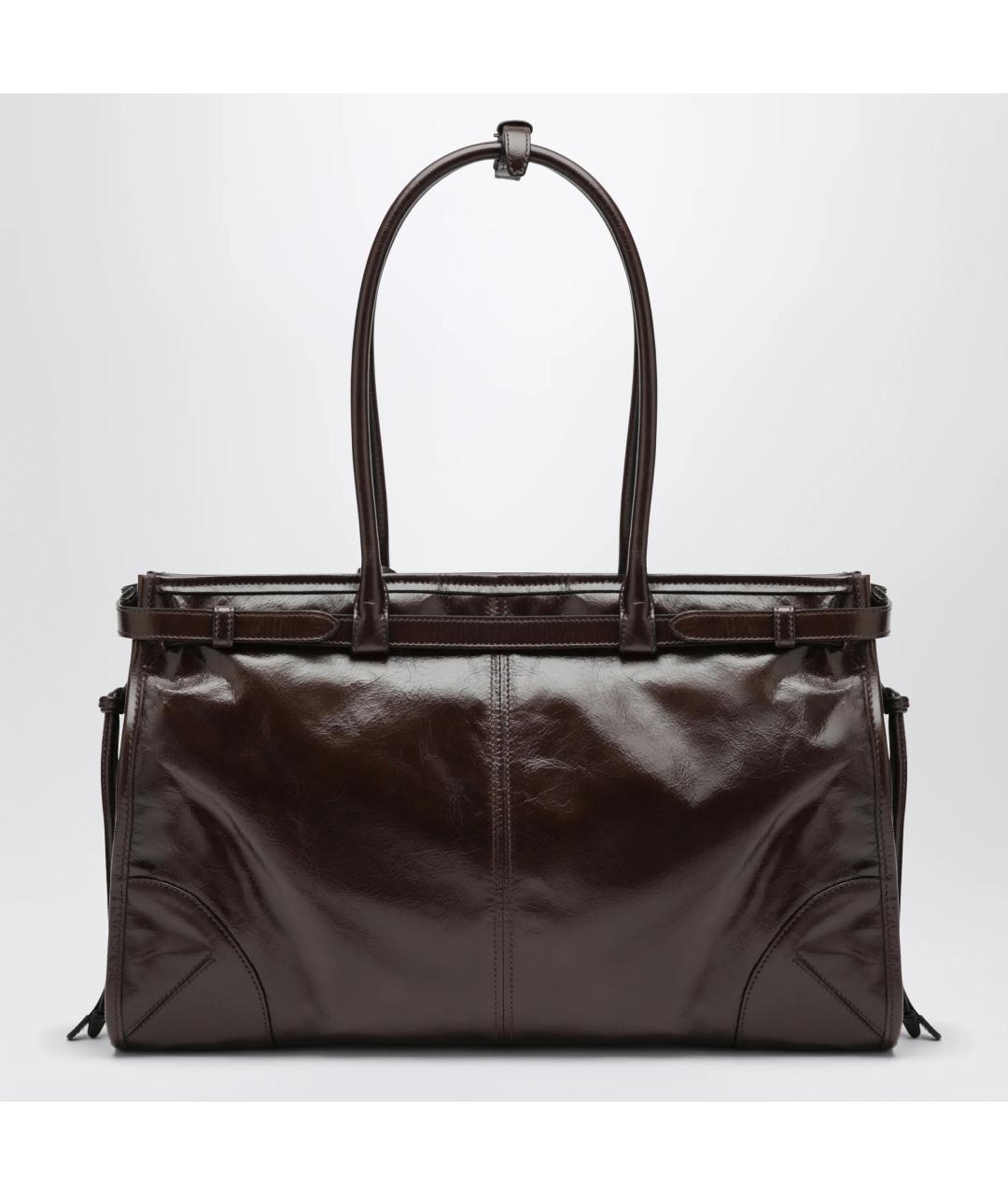 PRADA Коричневая кожаная сумка тоут, фото 2