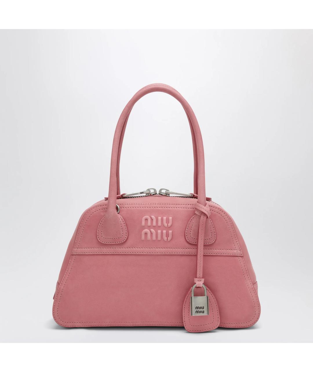 MIU MIU Розовая кожаная сумка тоут, фото 3