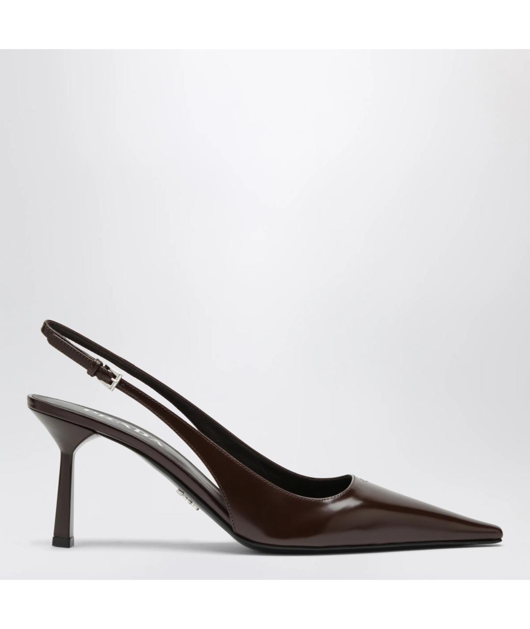 PRADA Коричневые кожаные туфли, фото 3