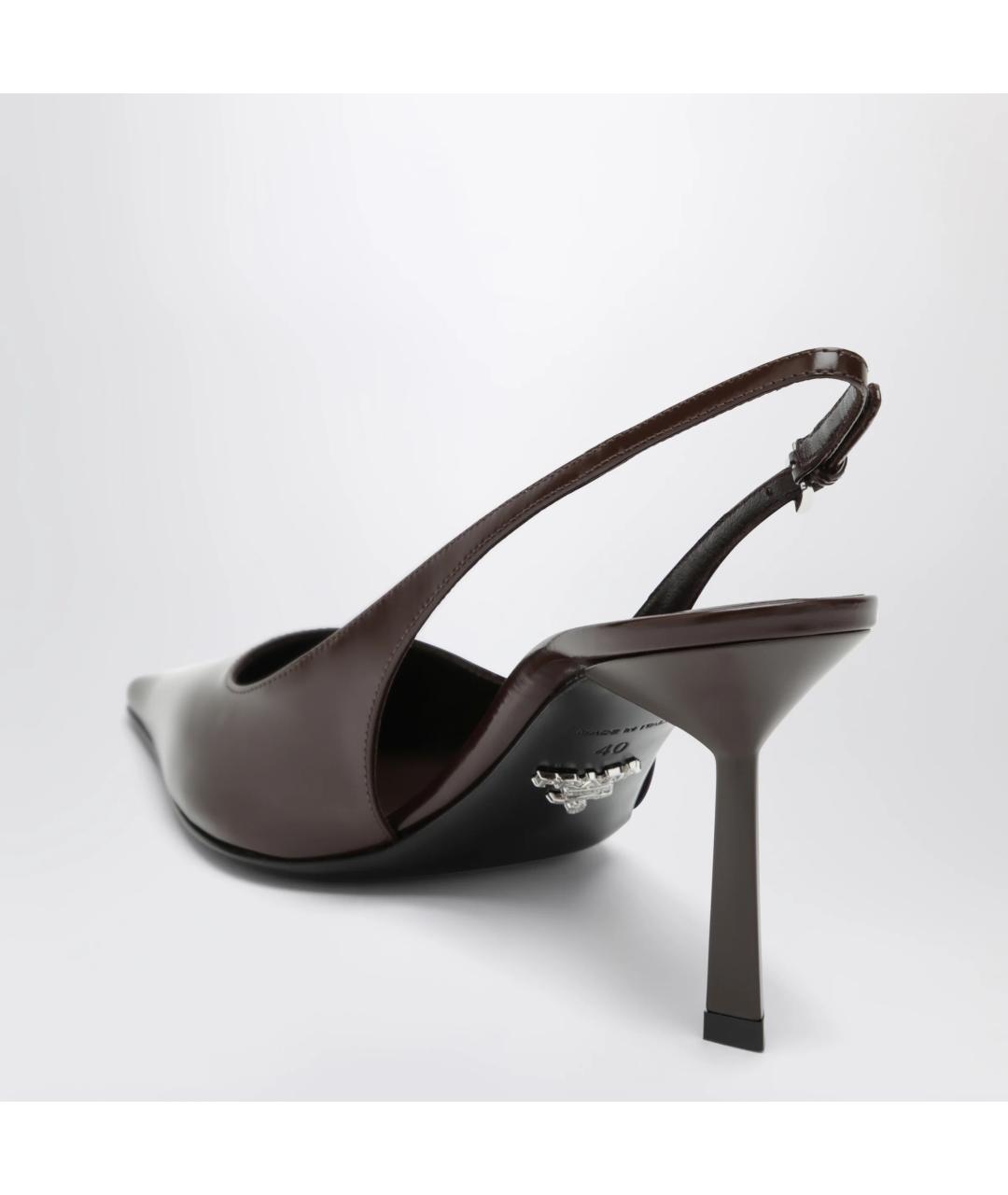 PRADA Коричневые кожаные туфли, фото 2